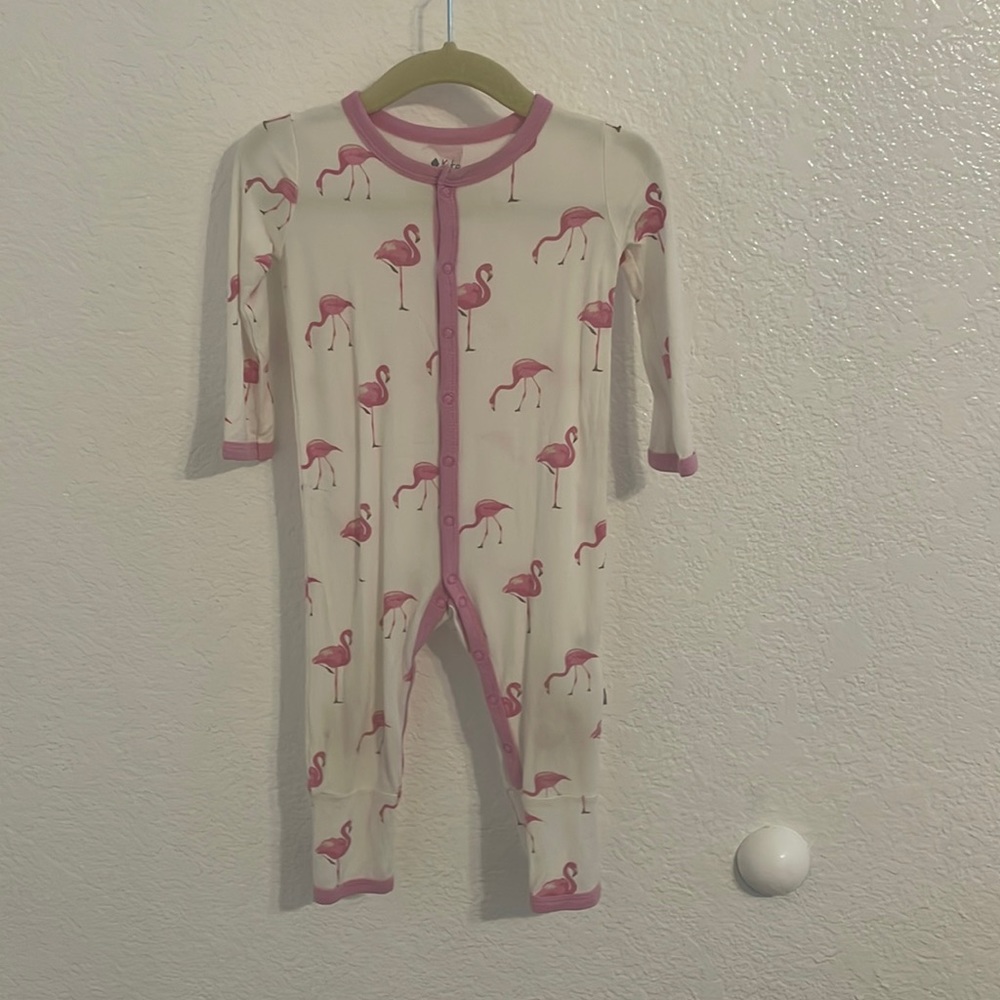 Kyte Baby Snap Romper in Flamingo 🦩 6-12m